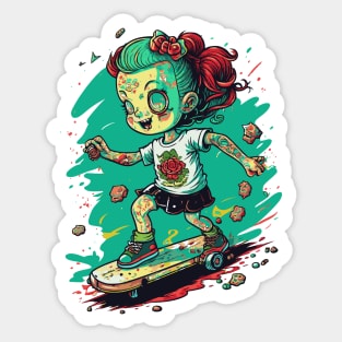 Skater Girl Sticker